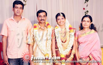 Binu Raj Baina Wedding 